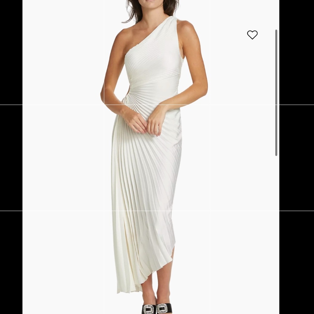 A.L.C. Delfina Asymmetrical Pleated Dress
